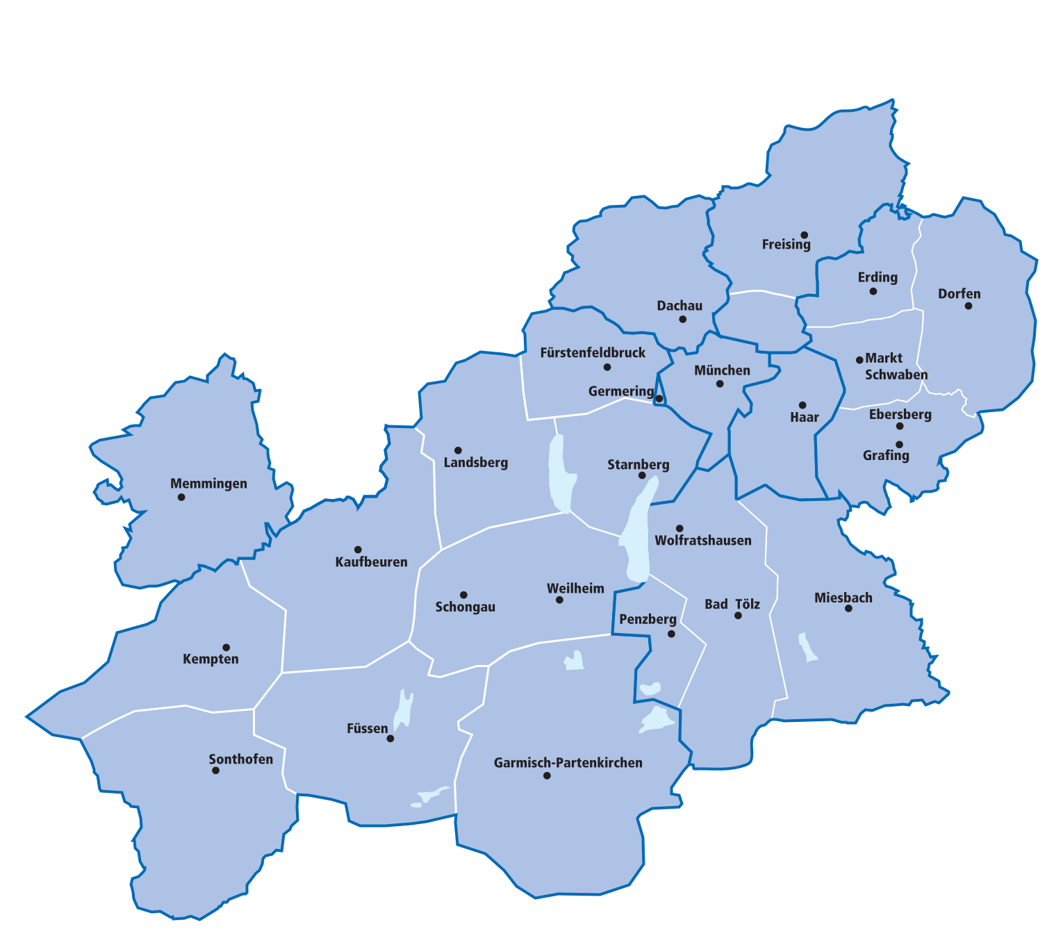 Verbreitungsgebiet Wochenzeitungen München
